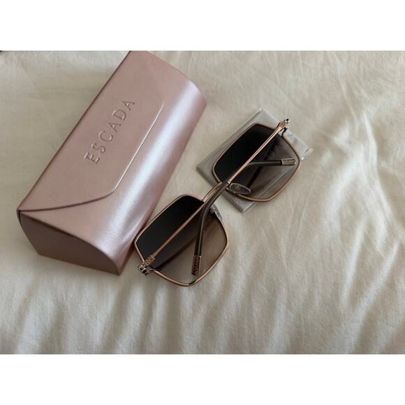 New Escada Women\'s Polarized Rose Gold Square Sunglasses main image 10